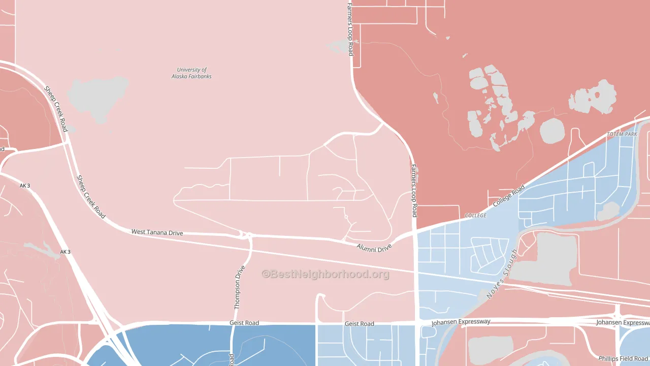 99775, AK block-group political-lean map