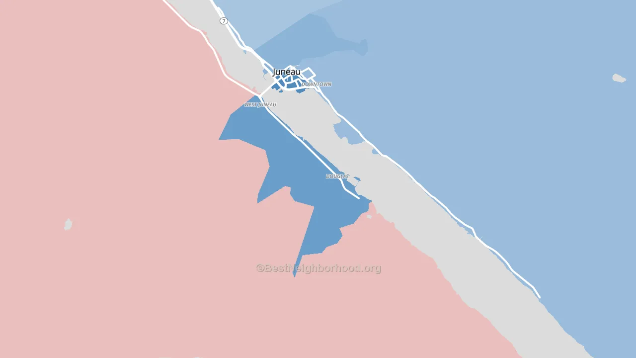 99824, AK block-group political-lean map