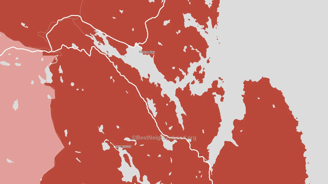 99919, AK block-group political-lean map