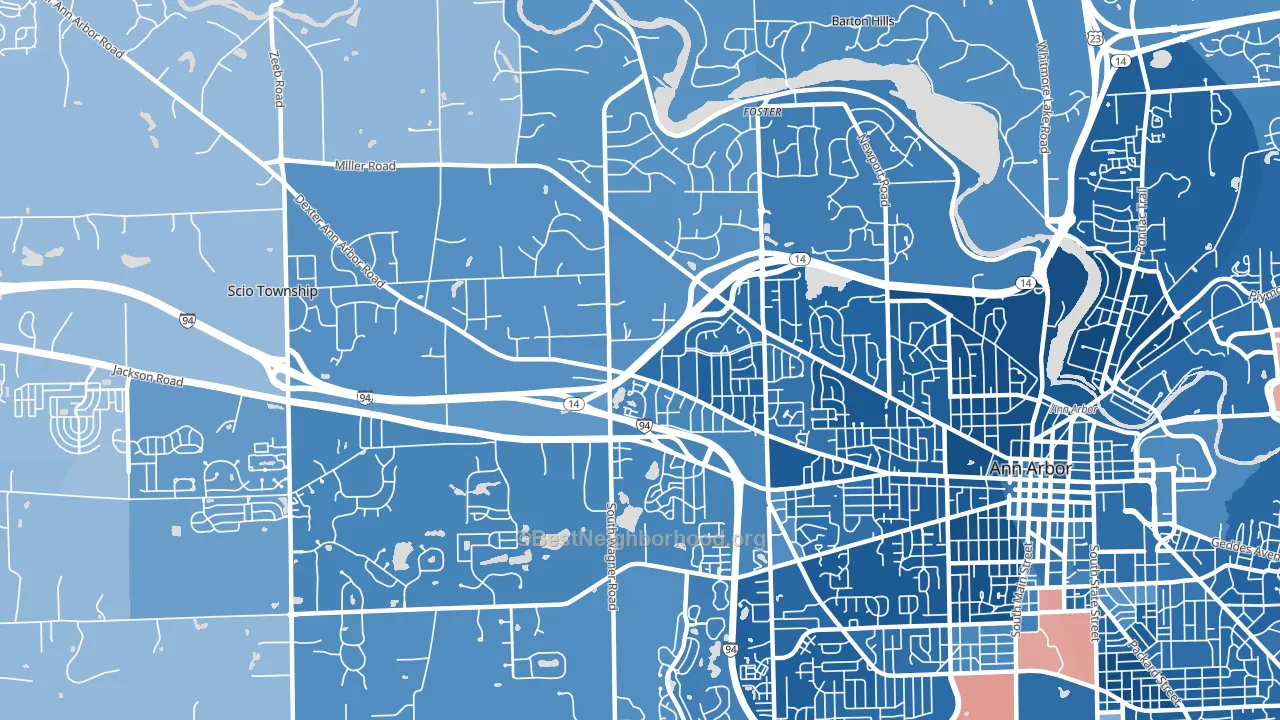Abbot, Ann Arbor, MI block-group political-lean map