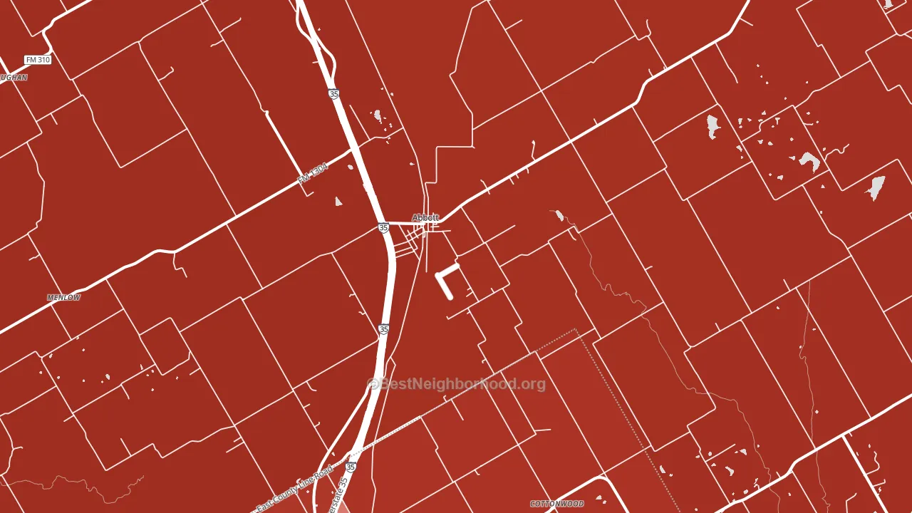 Abbott, TX block-group political-lean map