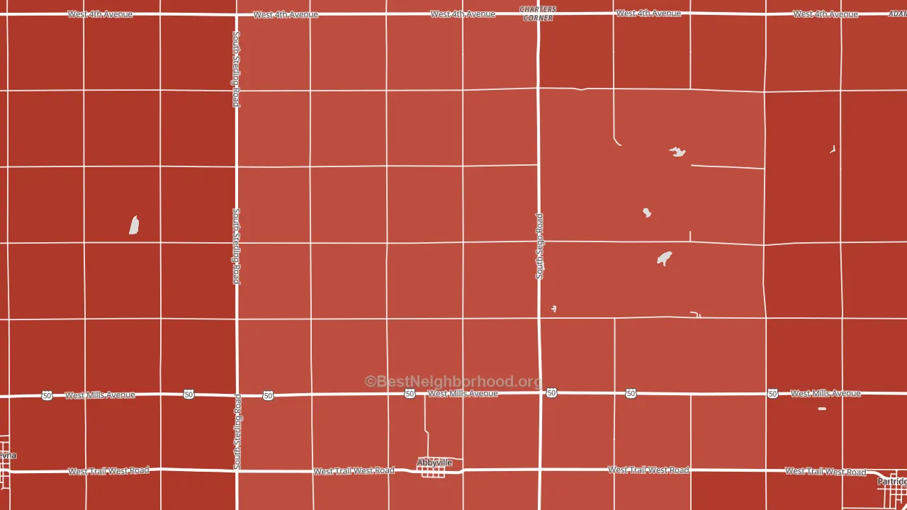 Abbyville, KS block-group political-lean map