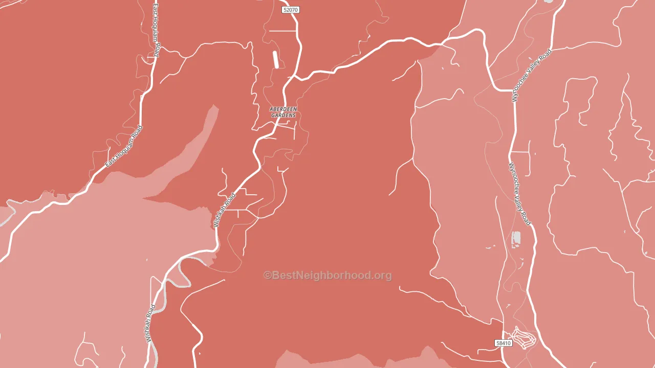 Aberdeen Gardens, WA block-group political-lean map