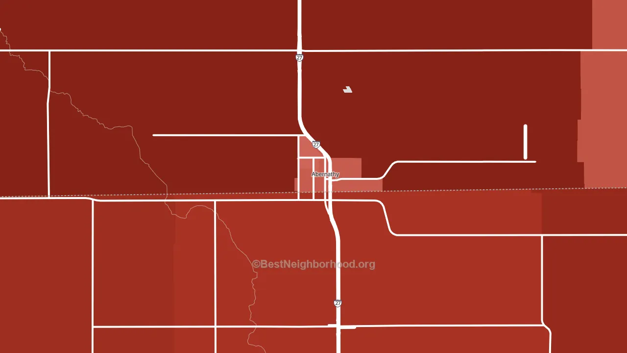 Abernathy, TX block-group political-lean map