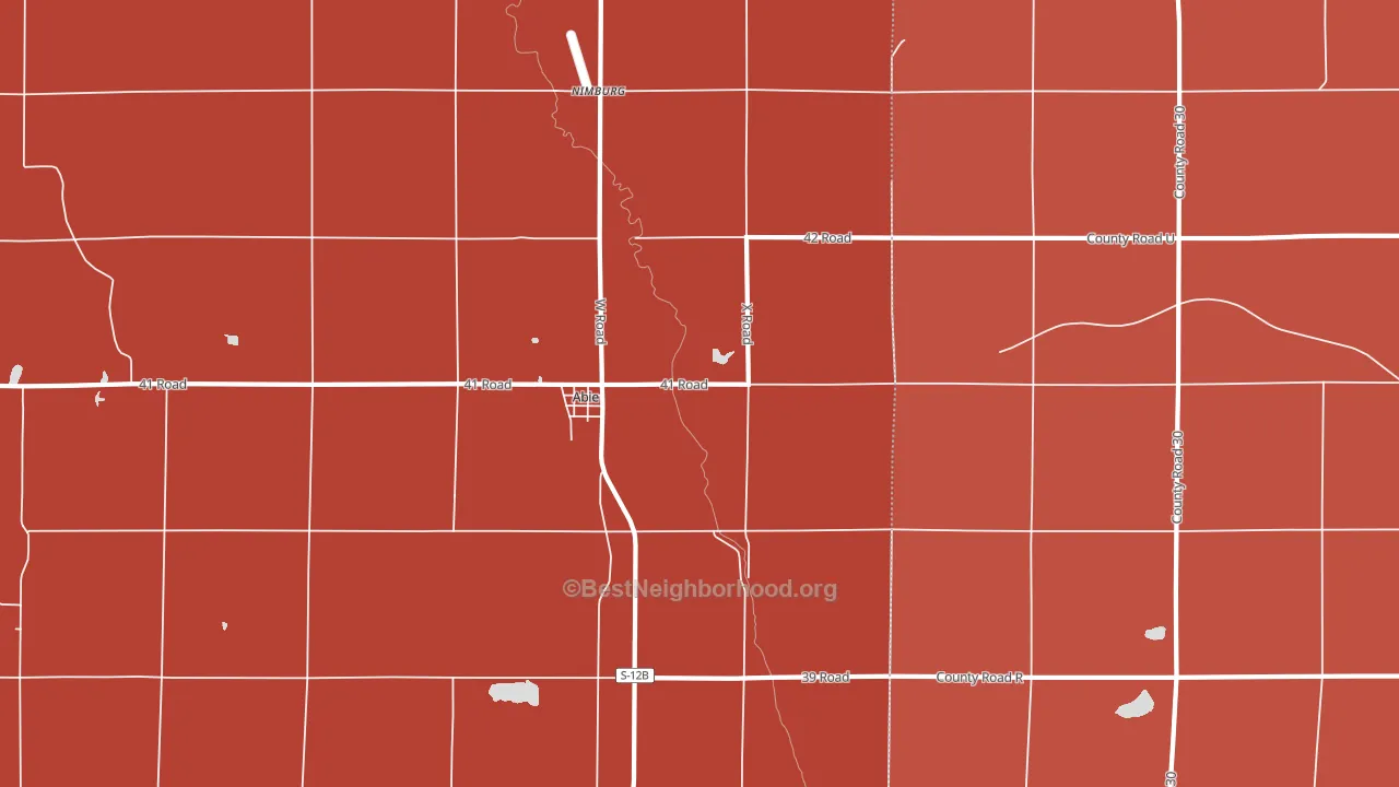 Abie, NE block-group political-lean map