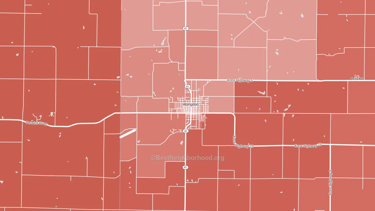 Abingdon, IL block-group political-lean map