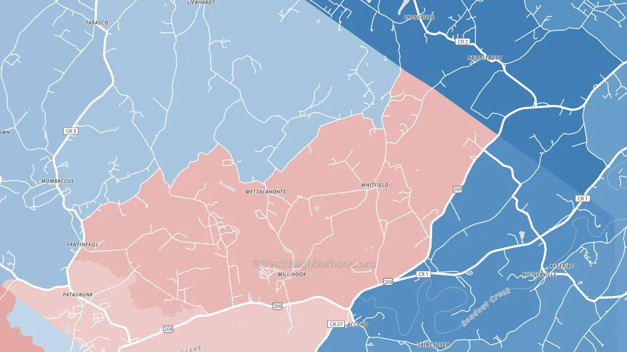 Accord, NY block-group political-lean map