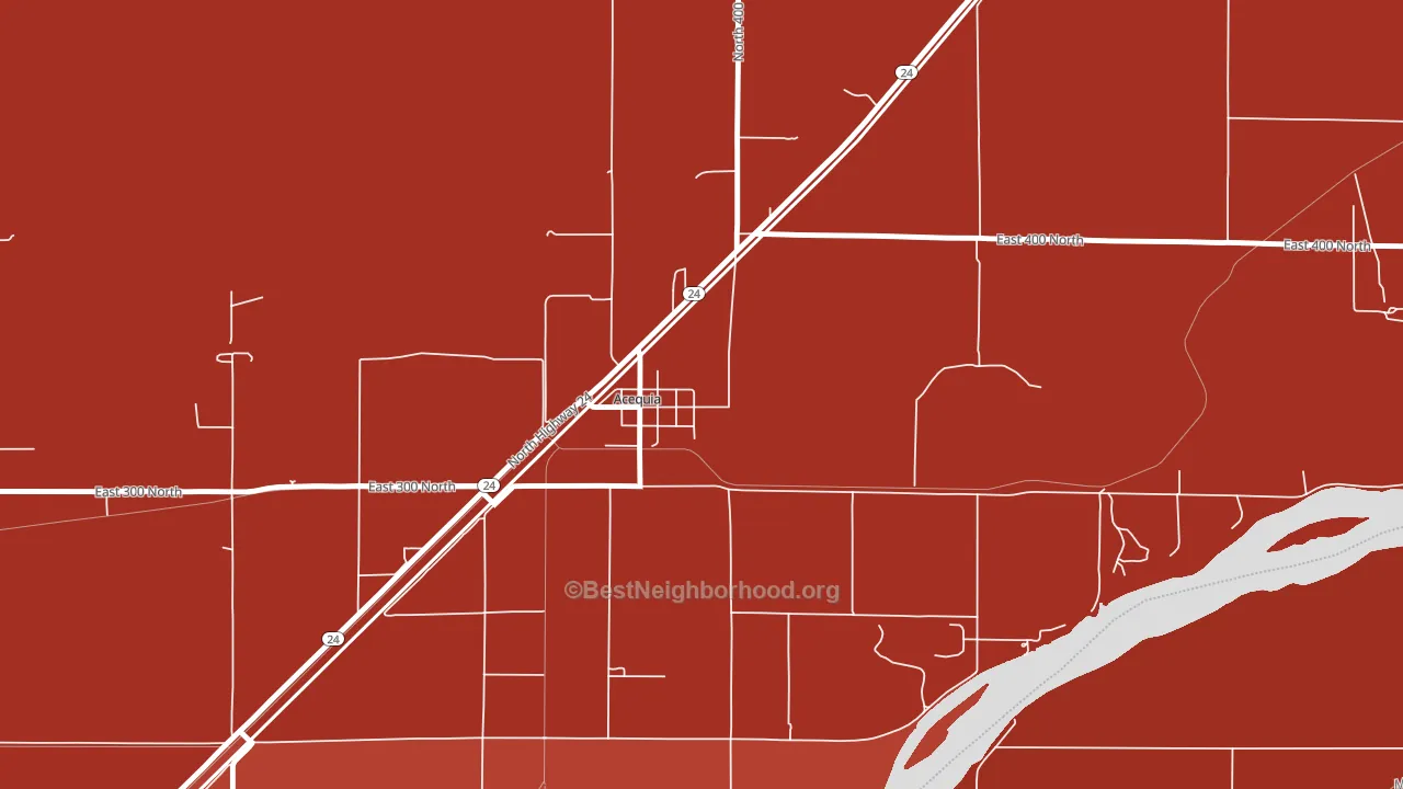 Acequia, ID block-group political-lean map
