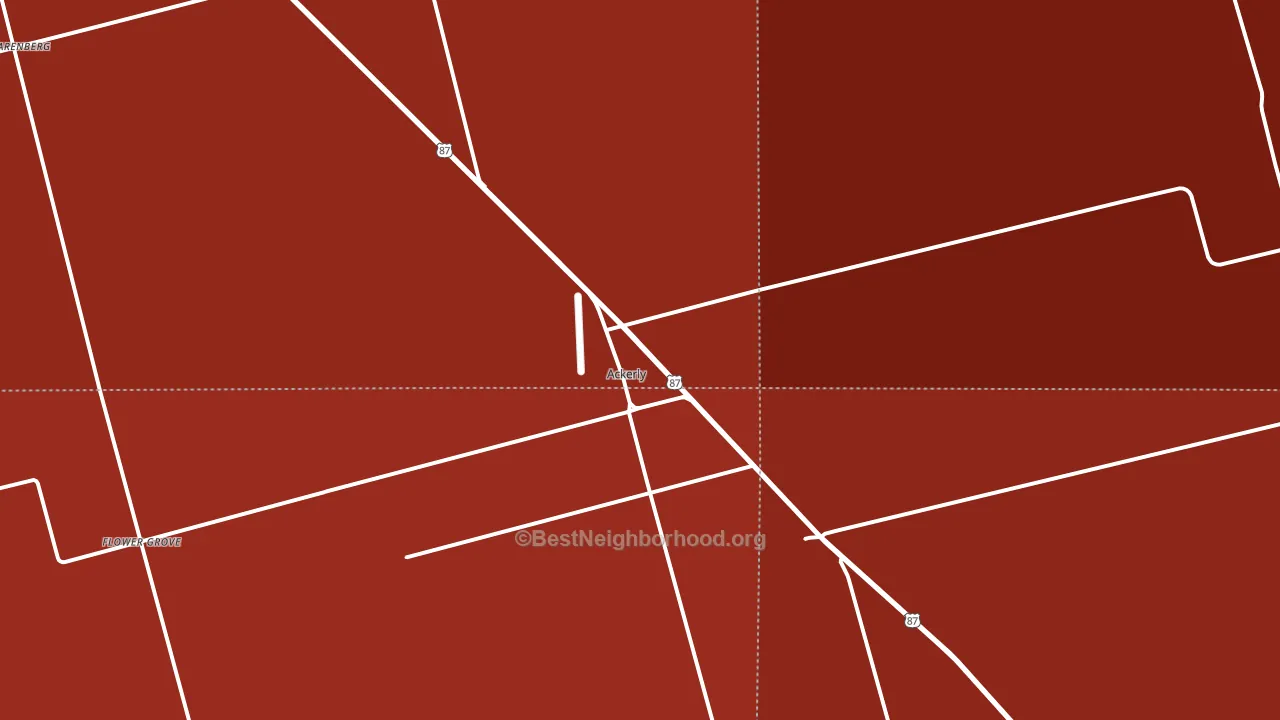 Ackerly, TX block-group political-lean map