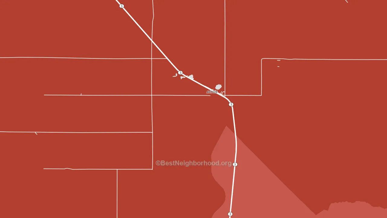 Acton, MT block-group political-lean map