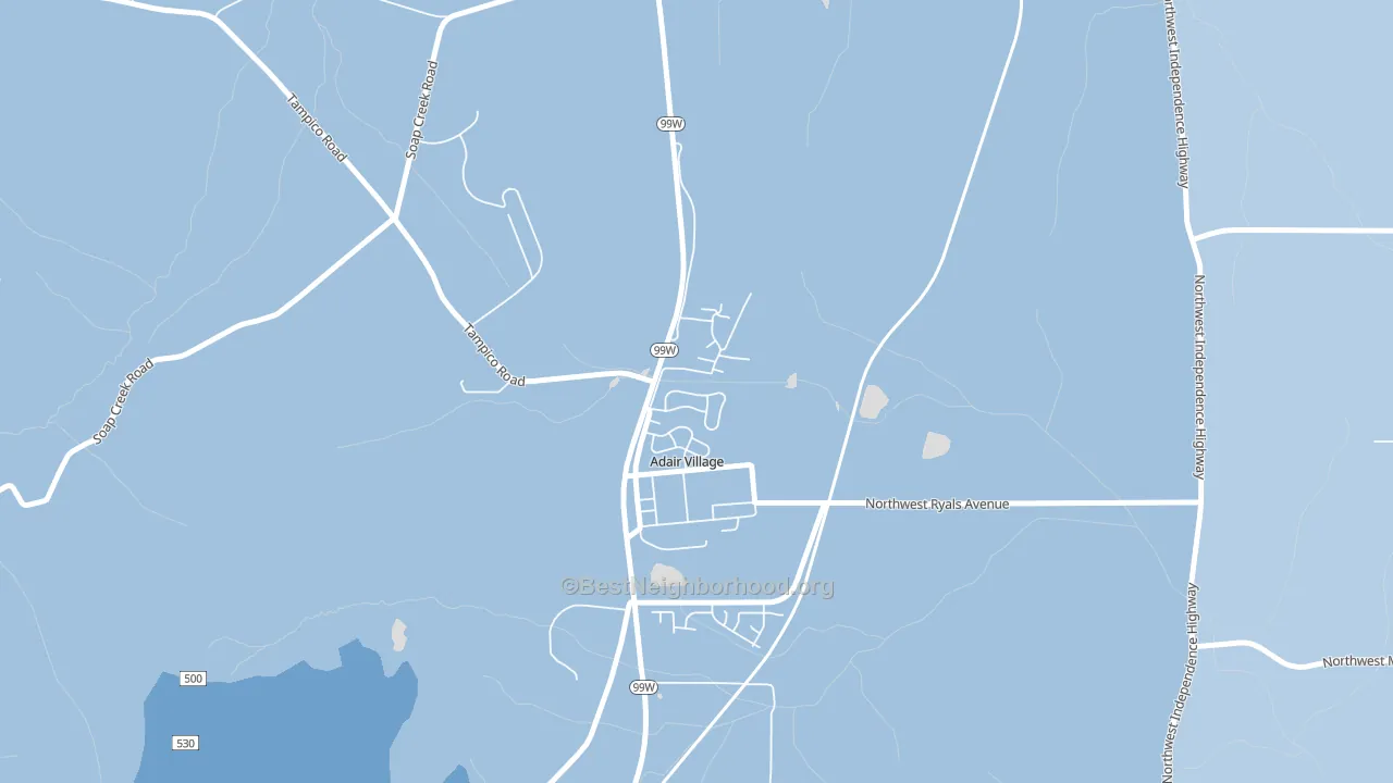 Adair Village, OR block-group political-lean map