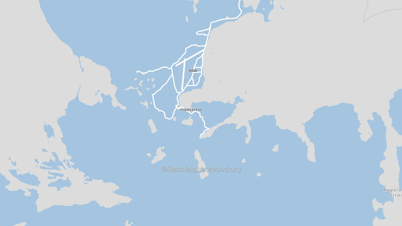 Adak, AK block-group political-lean map