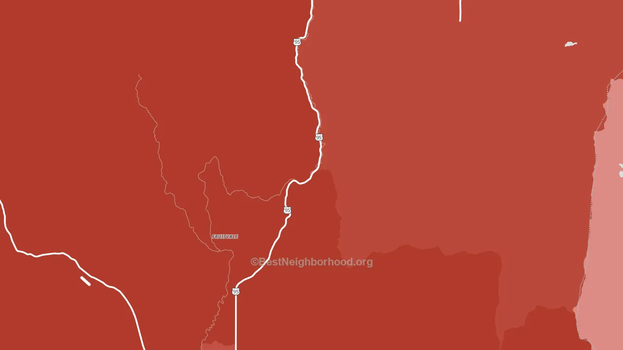 Adams County, ID block-group political-lean map