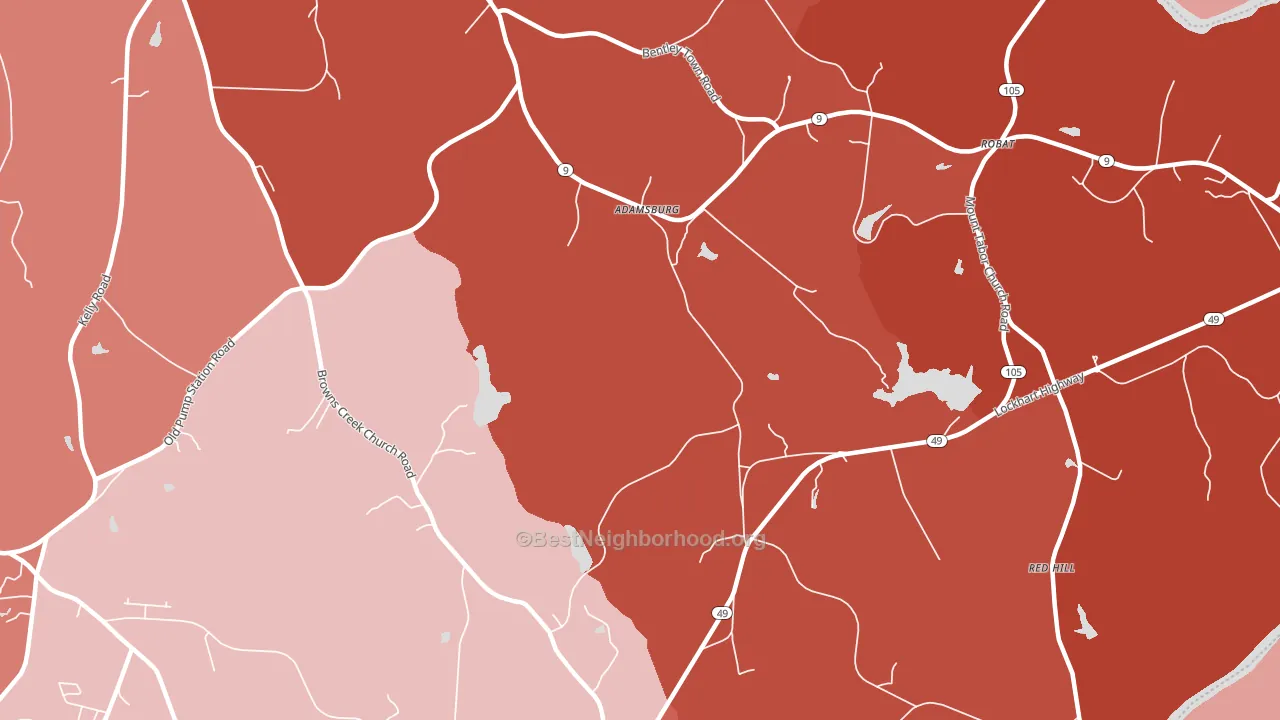 Adamsburg, SC block-group political-lean map