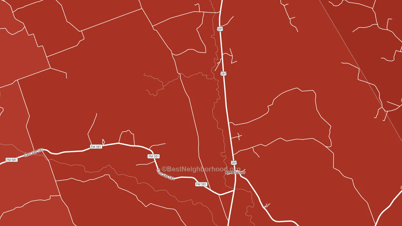 Adamsville, TX block-group political-lean map