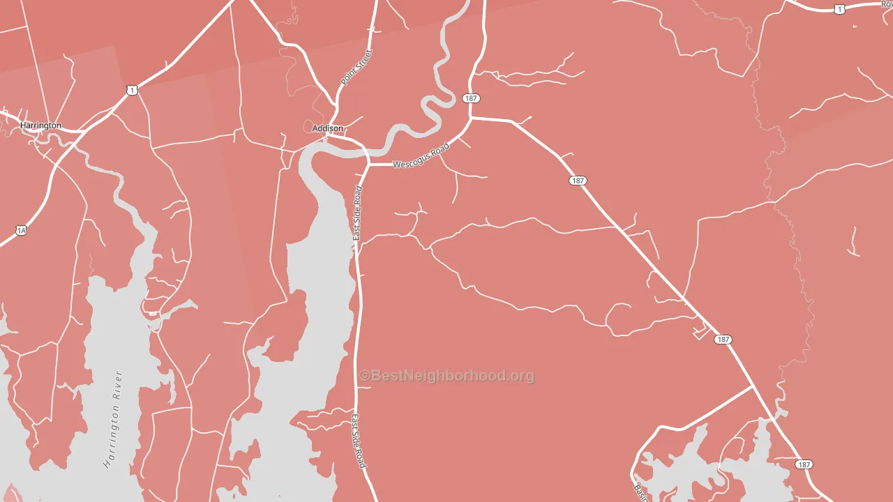 Addison, ME block-group political-lean map