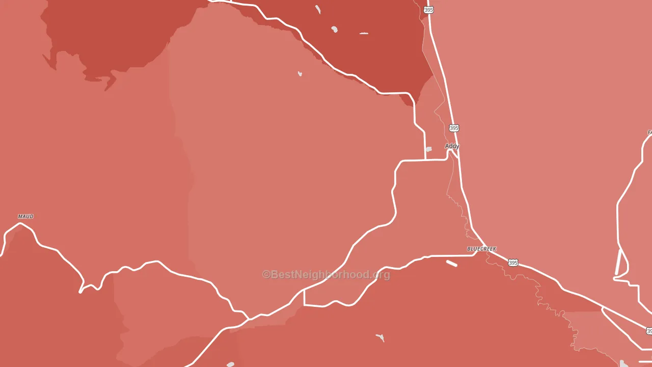 Addy, WA block-group political-lean map