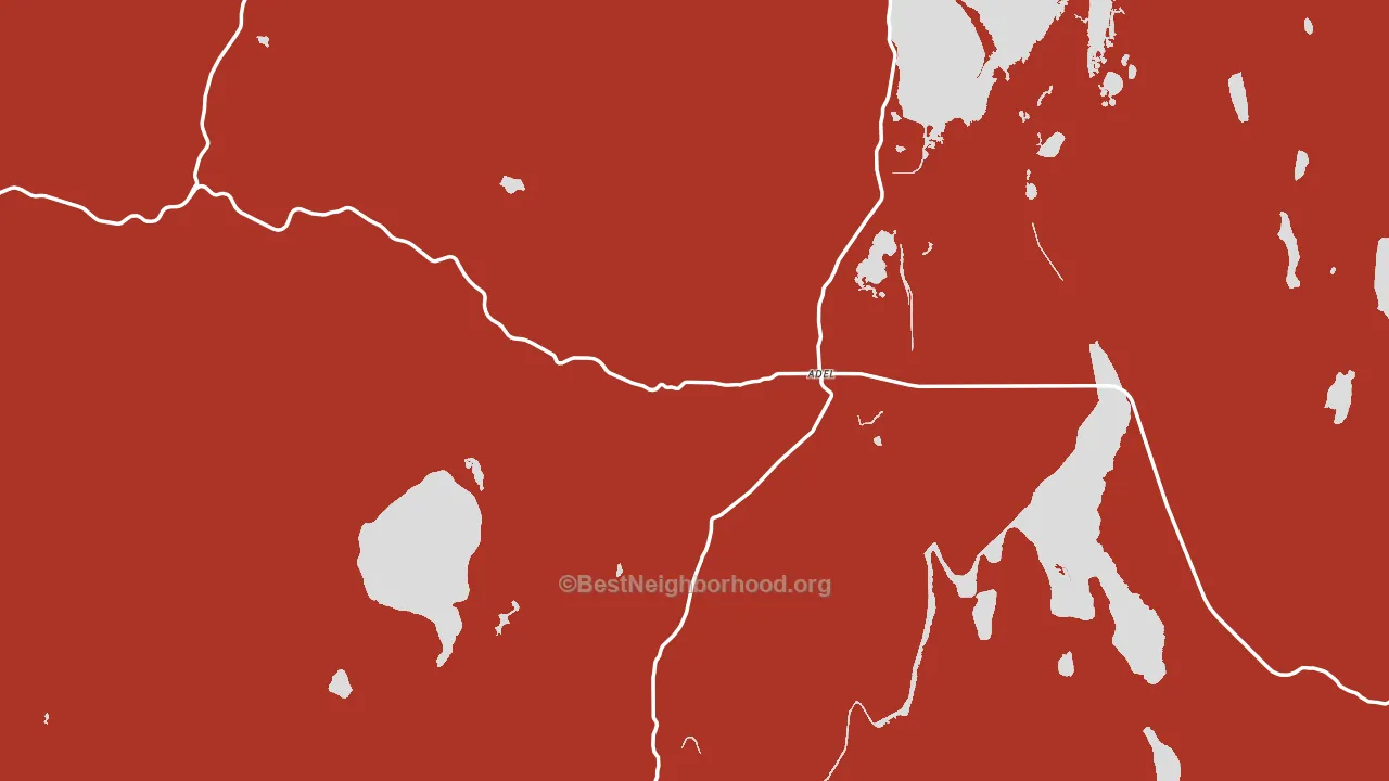 Adel, OR block-group political-lean map