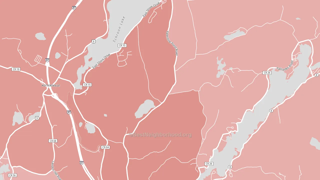 Adirondack, NY block-group political-lean map