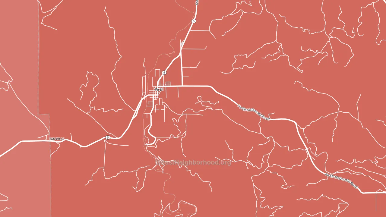 Adna, WA block-group political-lean map