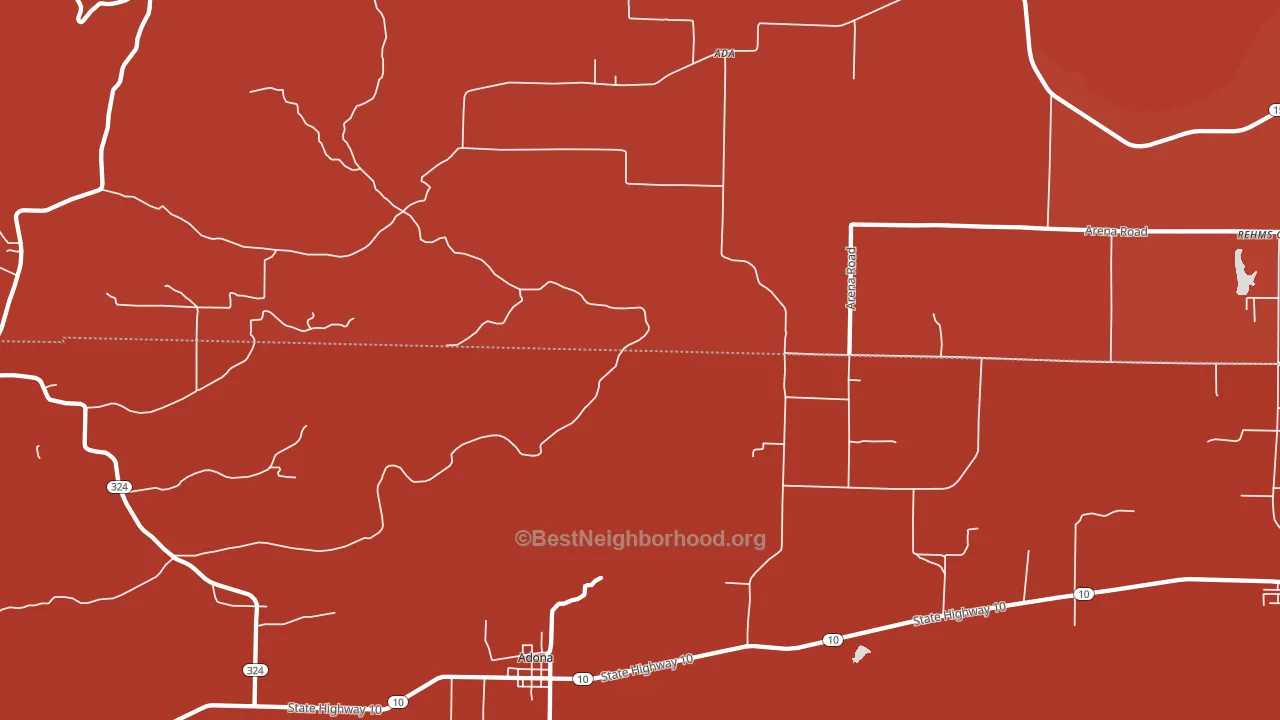 Adona, AR block-group political-lean map
