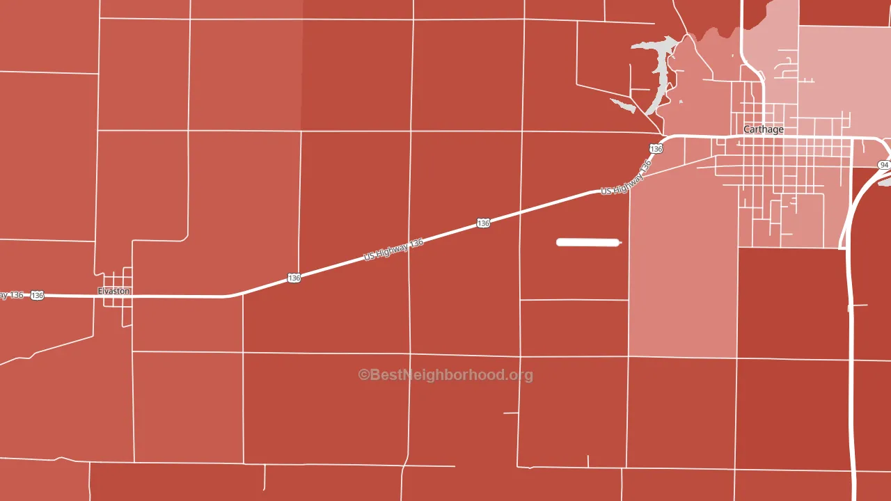 Adrian, IL block-group political-lean map