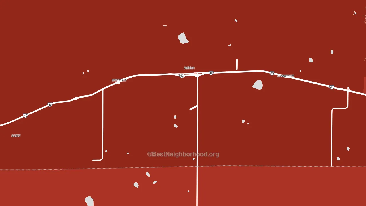 Adrian, TX block-group political-lean map