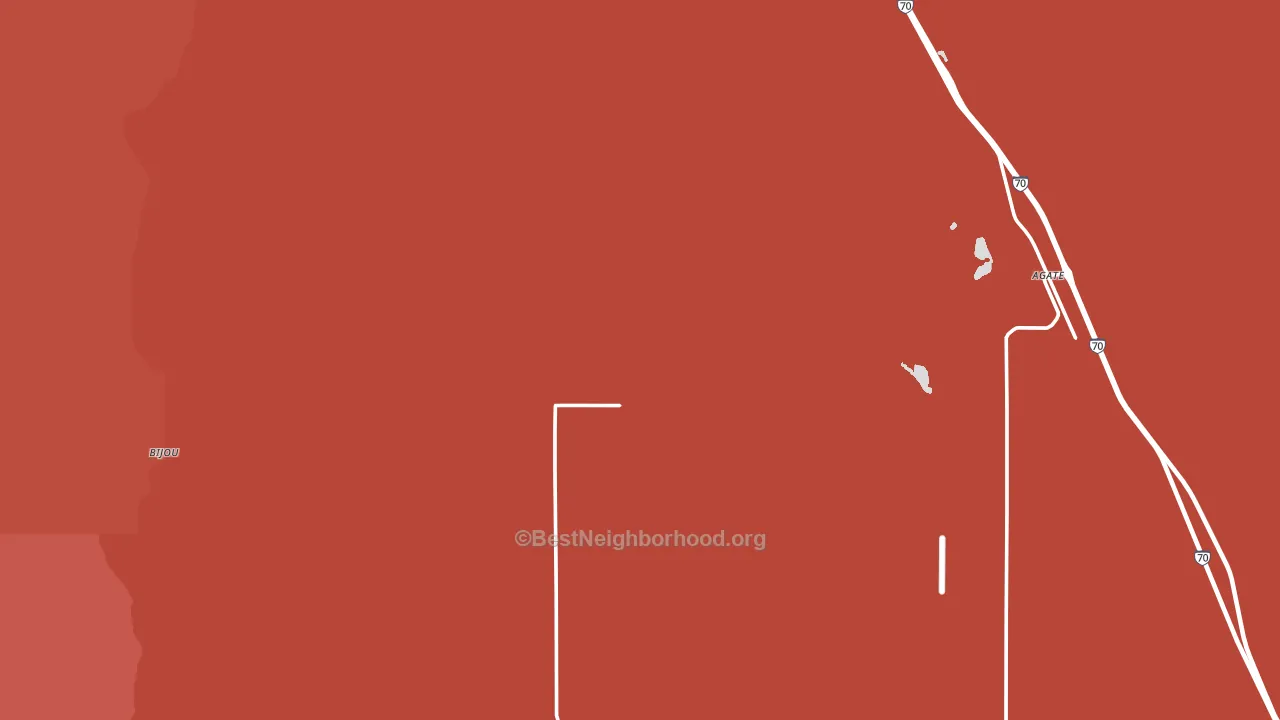 Agate, CO block-group political-lean map