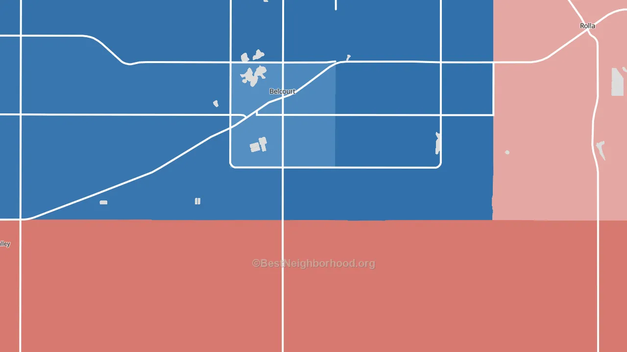 Agate, ND block-group political-lean map