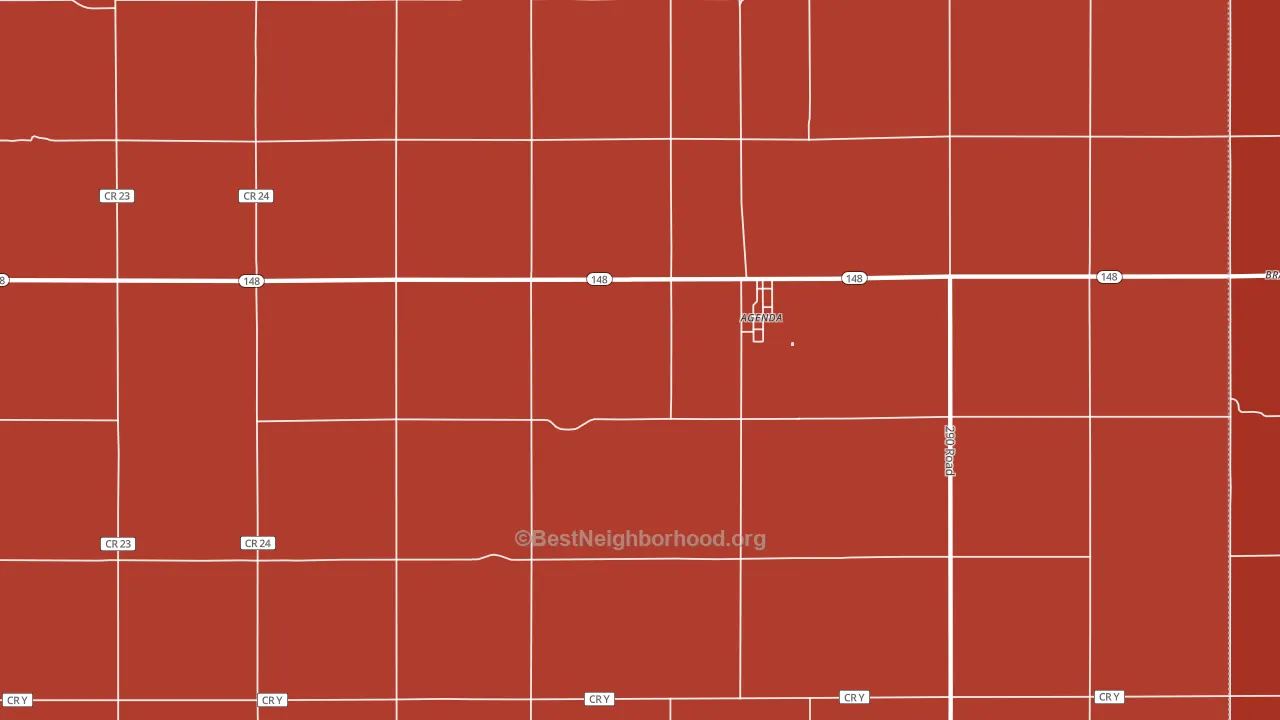 Agenda, KS block-group political-lean map