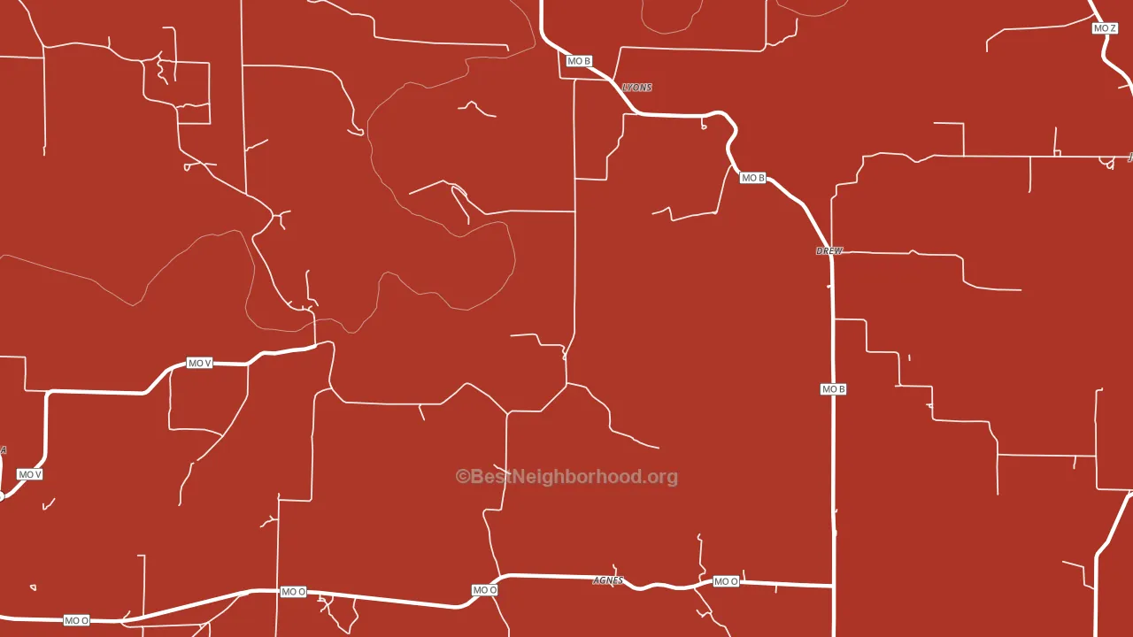 Agnes, MO block-group political-lean map