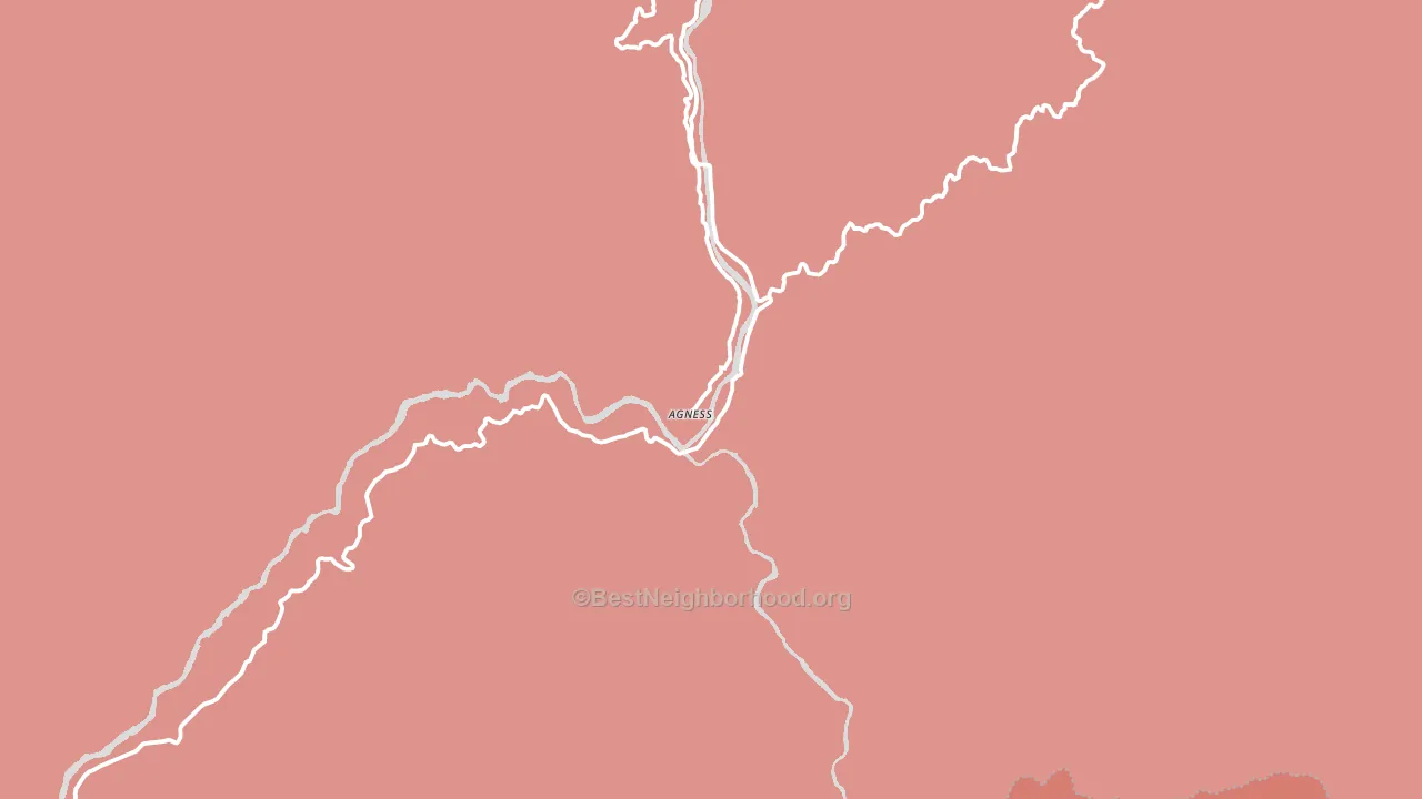 Agness, OR block-group political-lean map