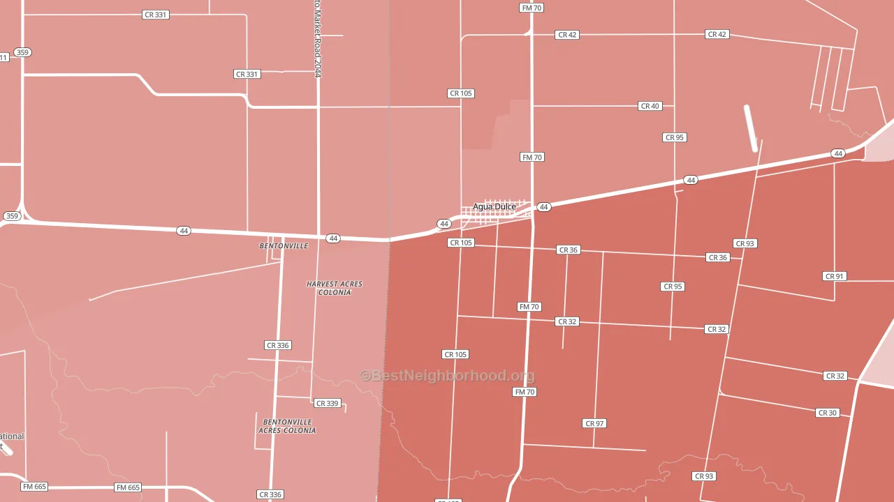 Agua Dulce, TX block-group political-lean map