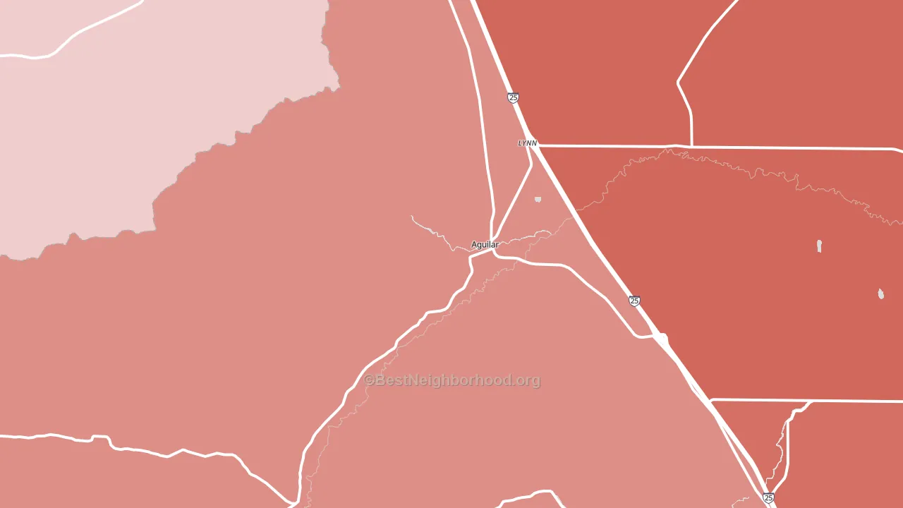 Aguilar, CO block-group political-lean map