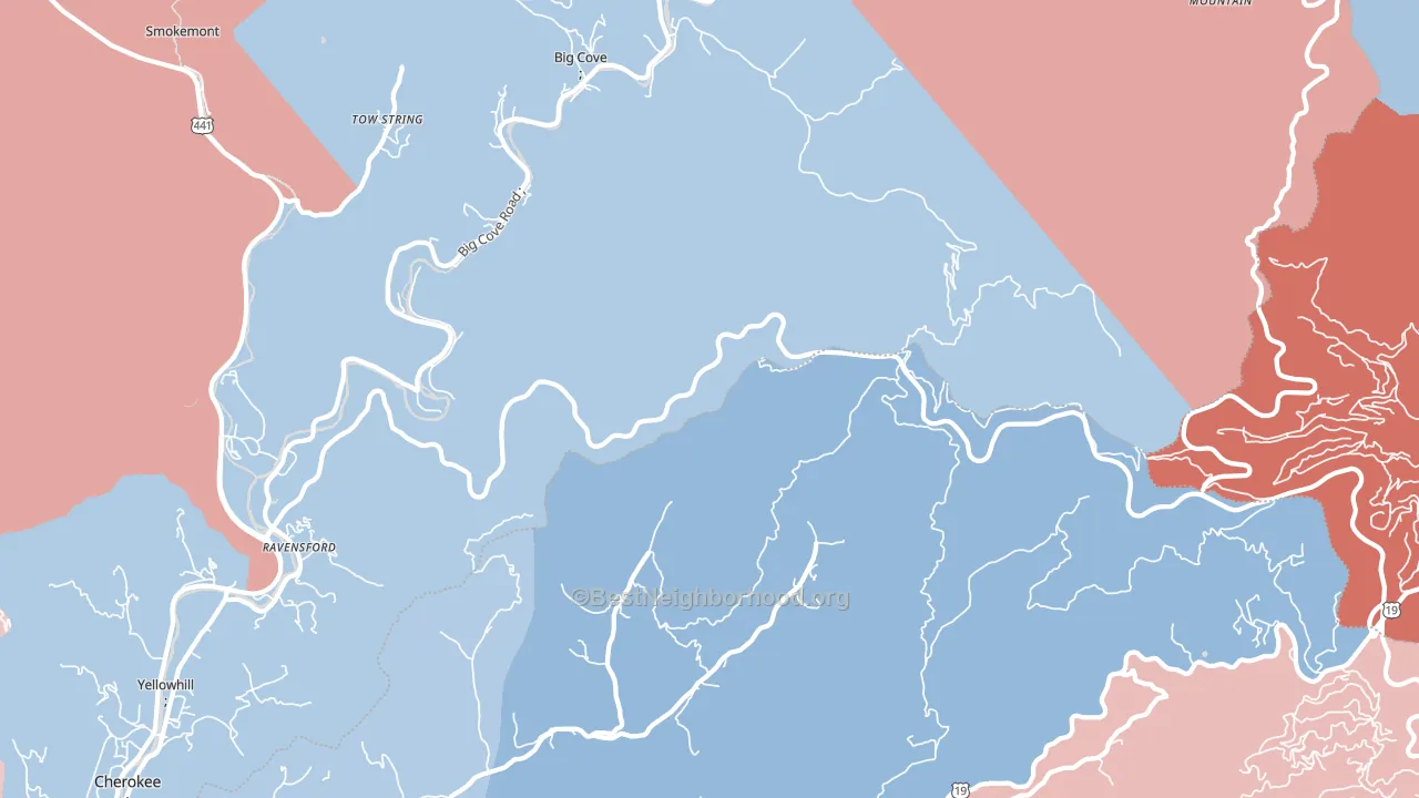 Airport, NC block-group political-lean map