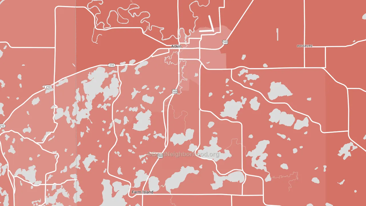 Aitkin, MN block-group political-lean map