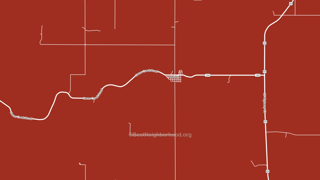 Akaska, SD block-group political-lean map