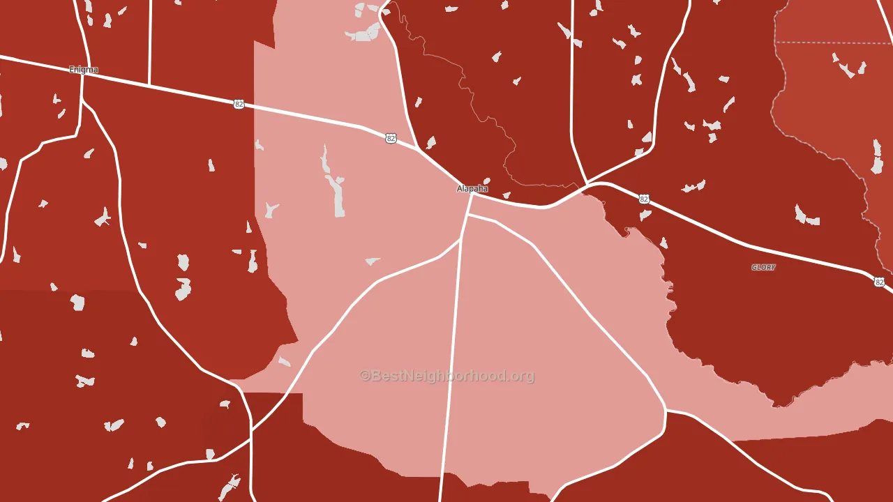 Alapaha, GA block-group political-lean map