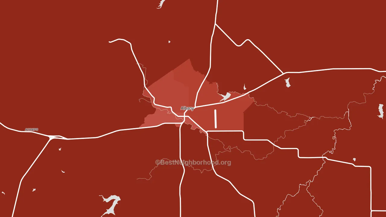 Albany, TX block-group political-lean map