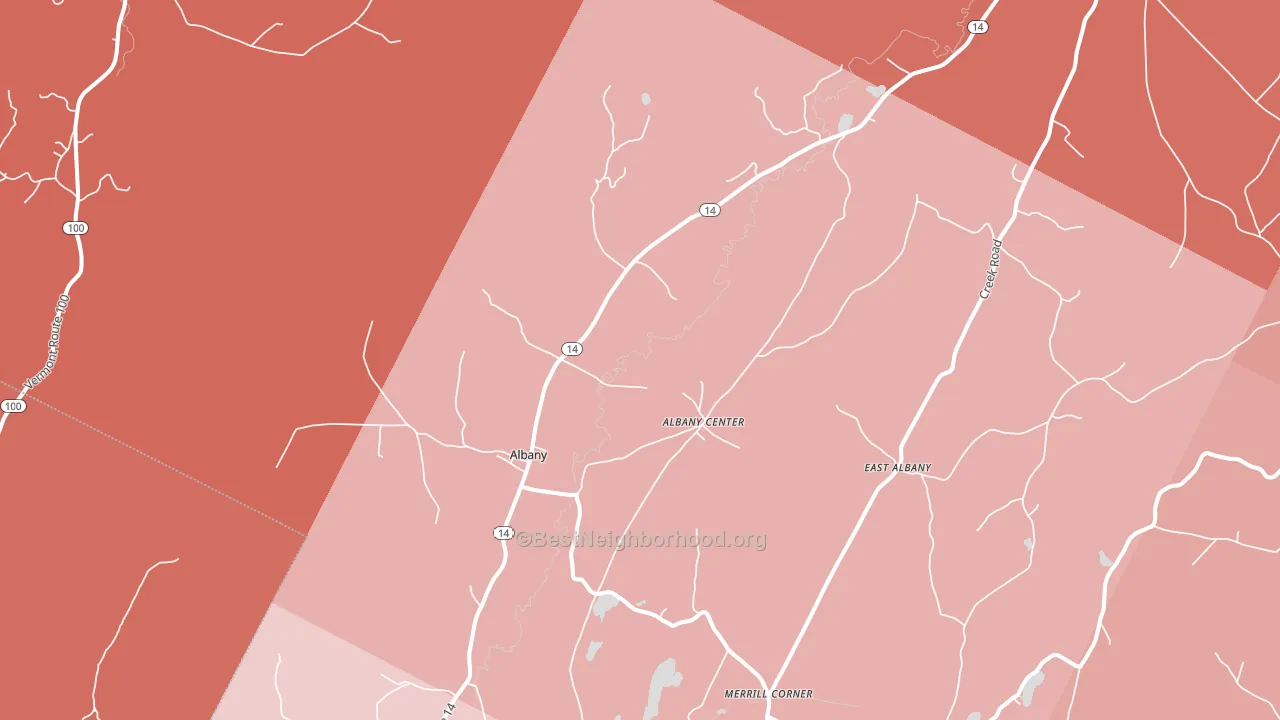 Albany, VT block-group political-lean map