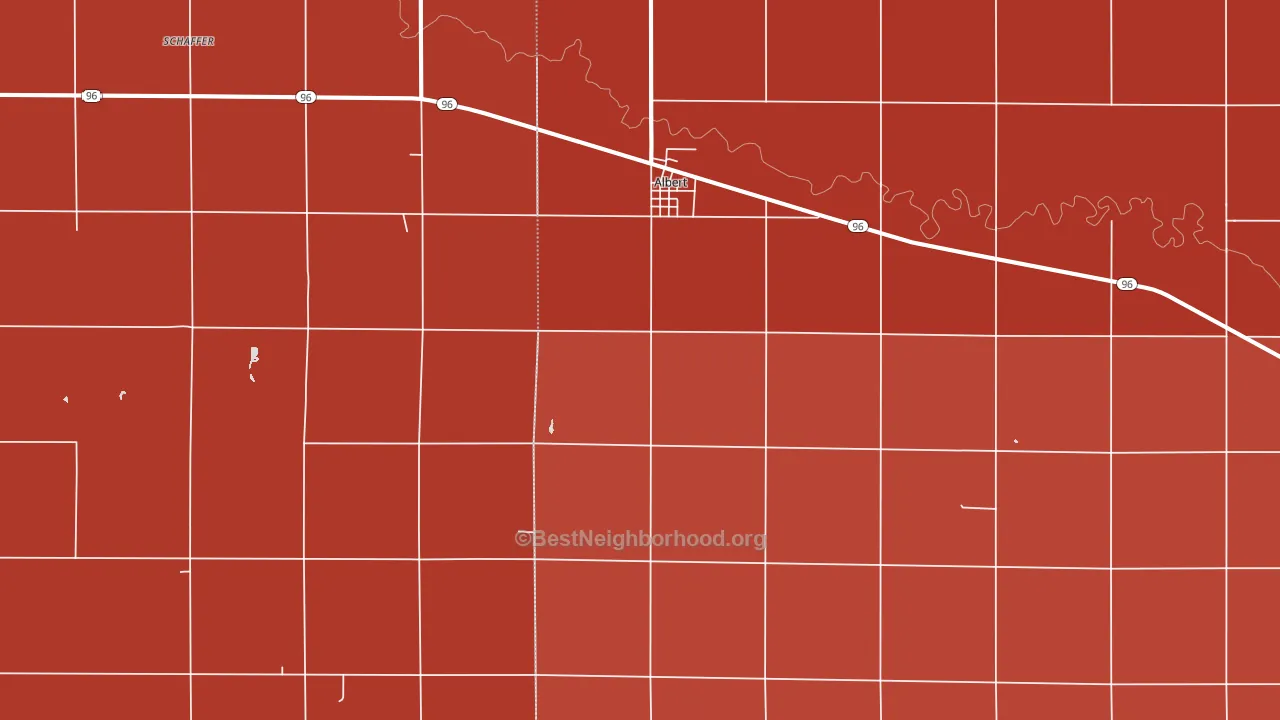 Albert, KS block-group political-lean map