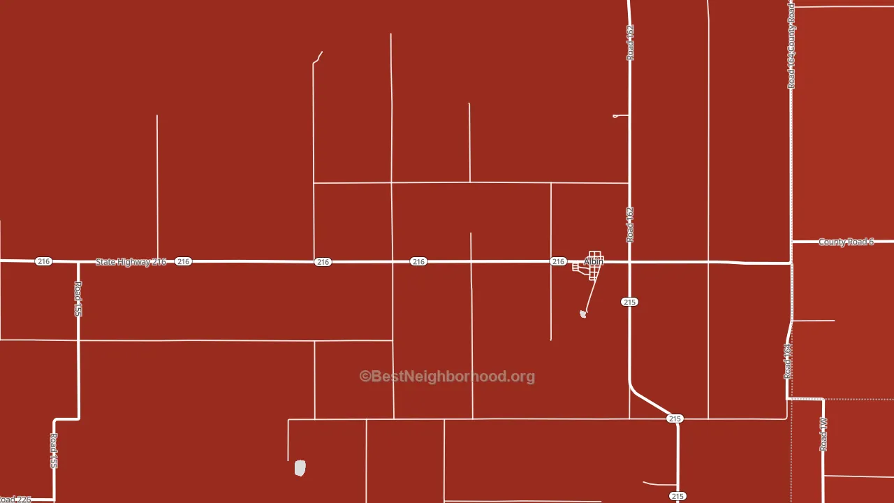 Albin, WY block-group political-lean map