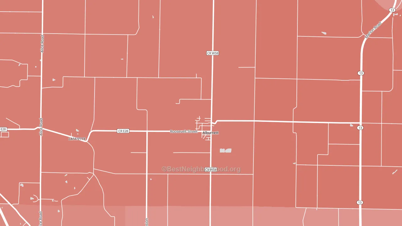 Alburnett, IA block-group political-lean map