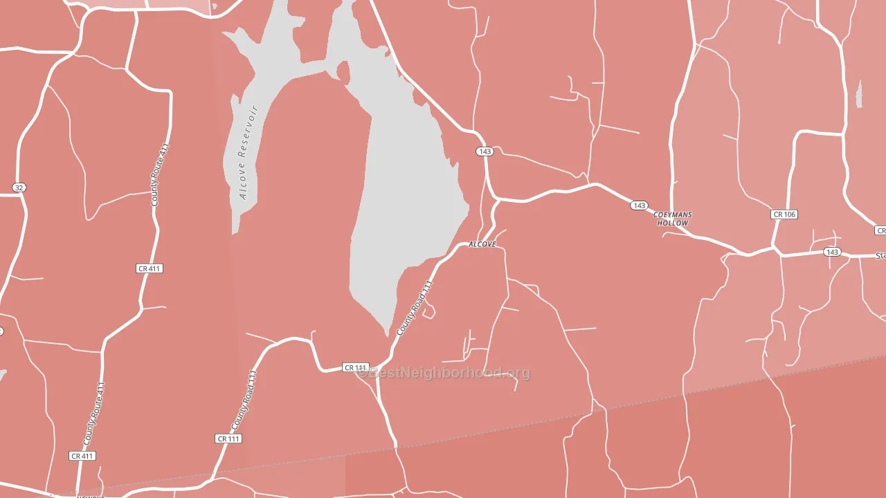 Alcove, NY block-group political-lean map