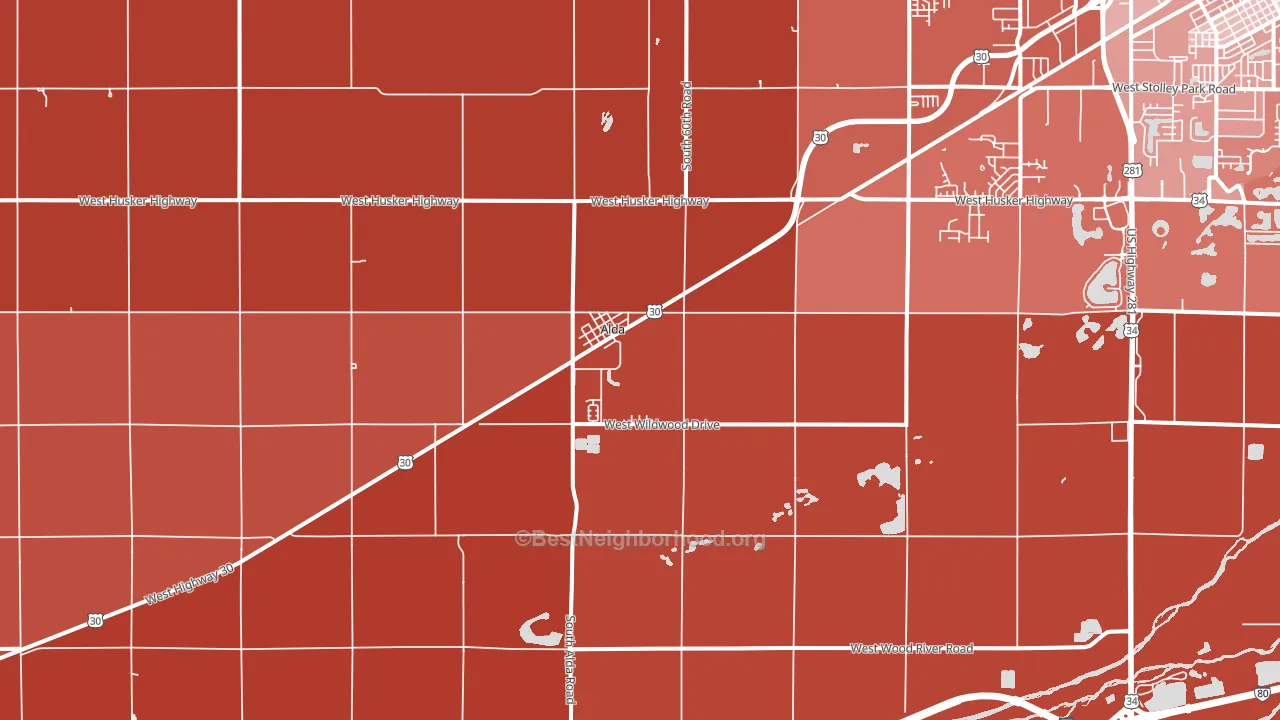 Alda, NE block-group political-lean map