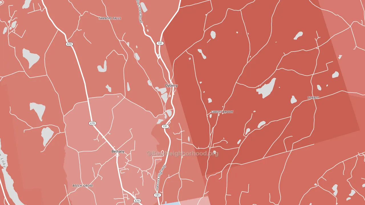 Aldenville, PA block-group political-lean map