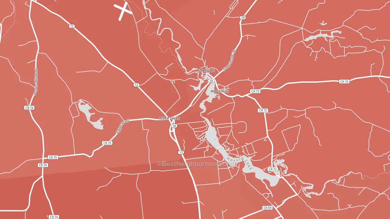 Alder Creek, NY block-group political-lean map