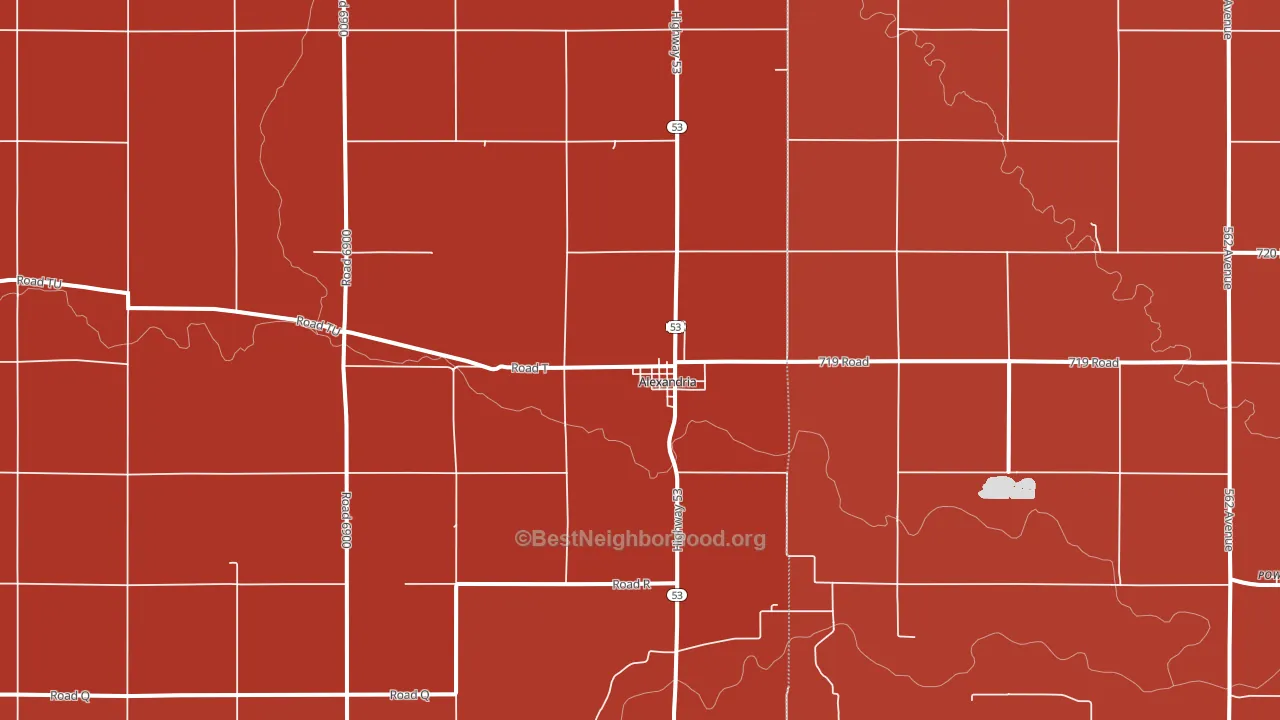 Alexandria, NE block-group political-lean map