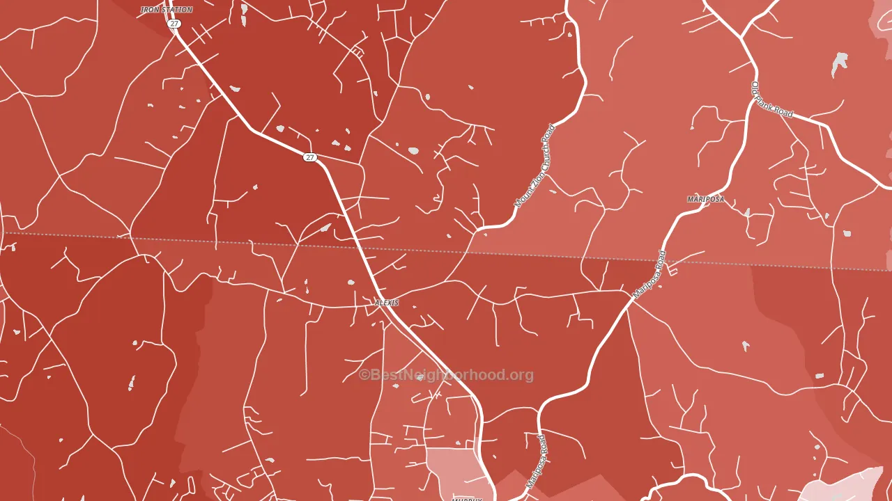 Alexis, NC block-group political-lean map