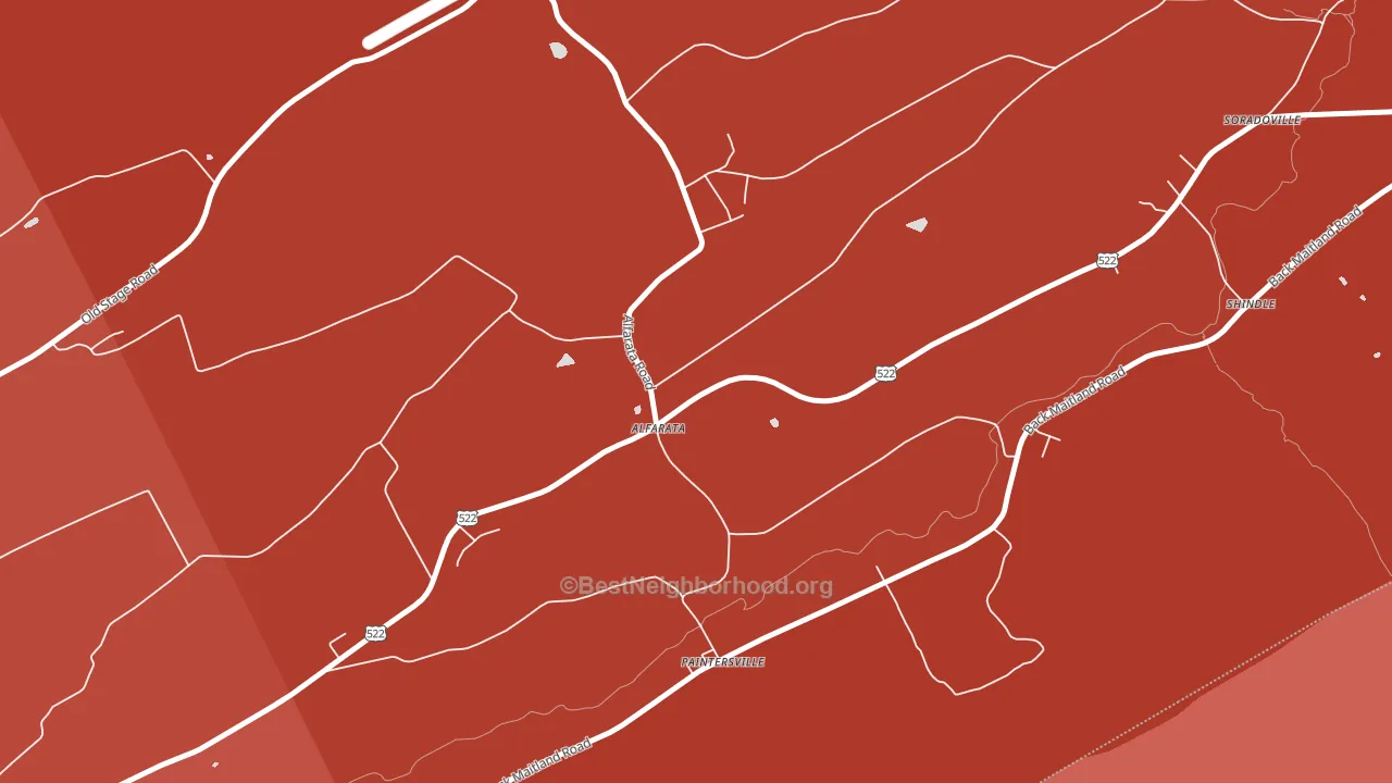 Alfarata, PA block-group political-lean map